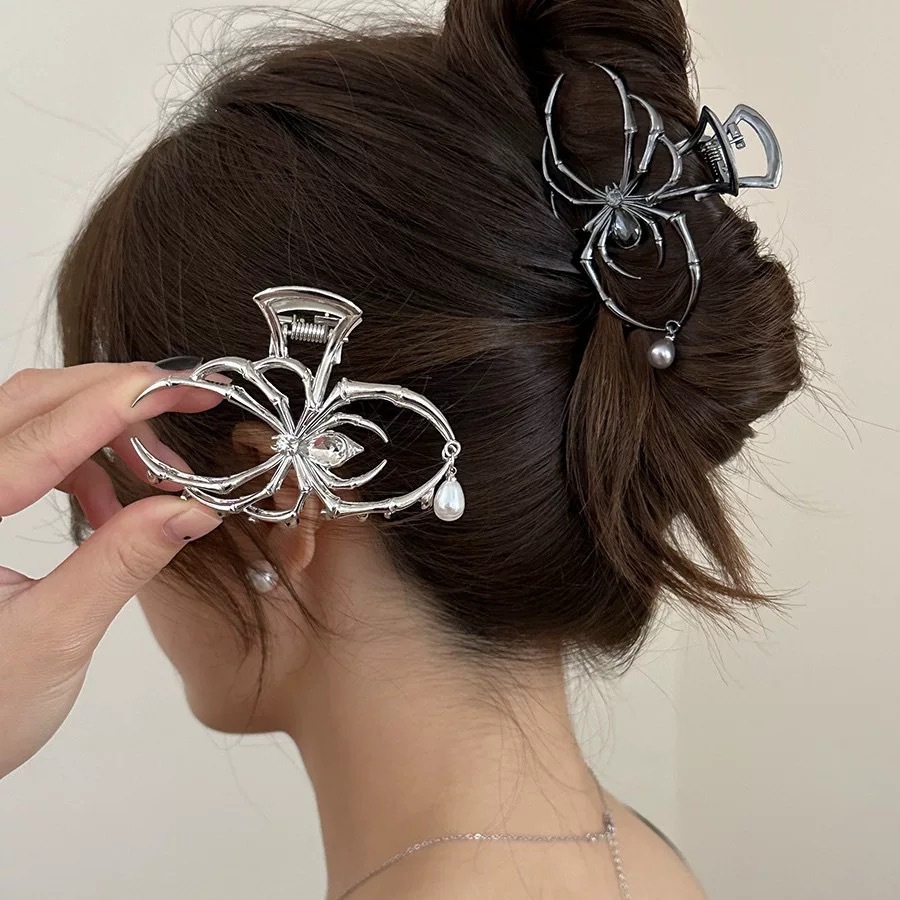 Jewelry Making For Adults - 2025 ฮาโลวีน Black Spider Hair Claw