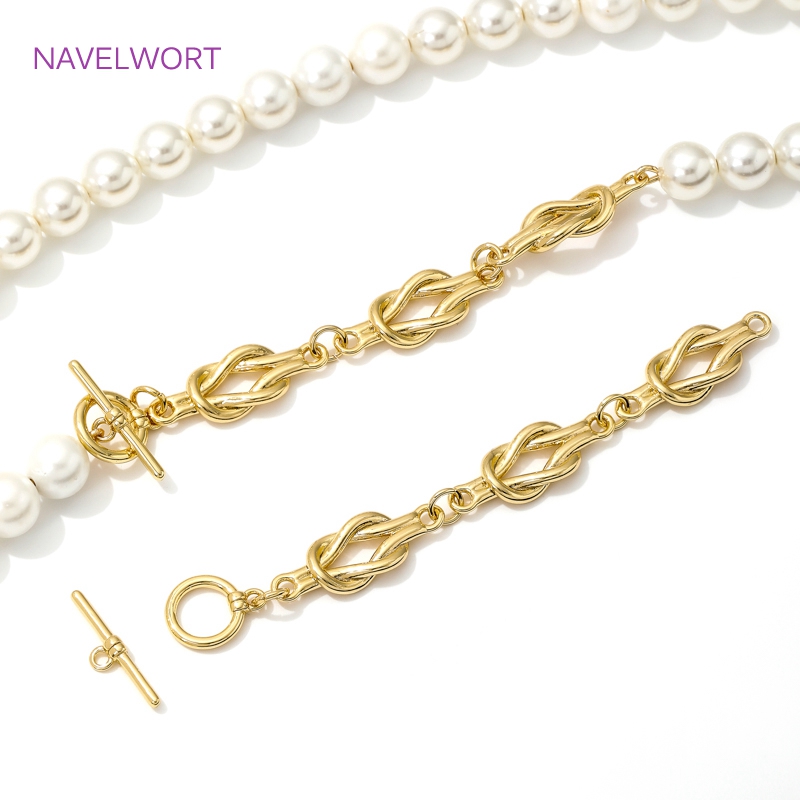 Toggle Clasp Gold - 18K Gold Plated OT Clasps สลับสําหรับเครื่องประดับทํา,สร้อยข้อมือทองเหลือง
