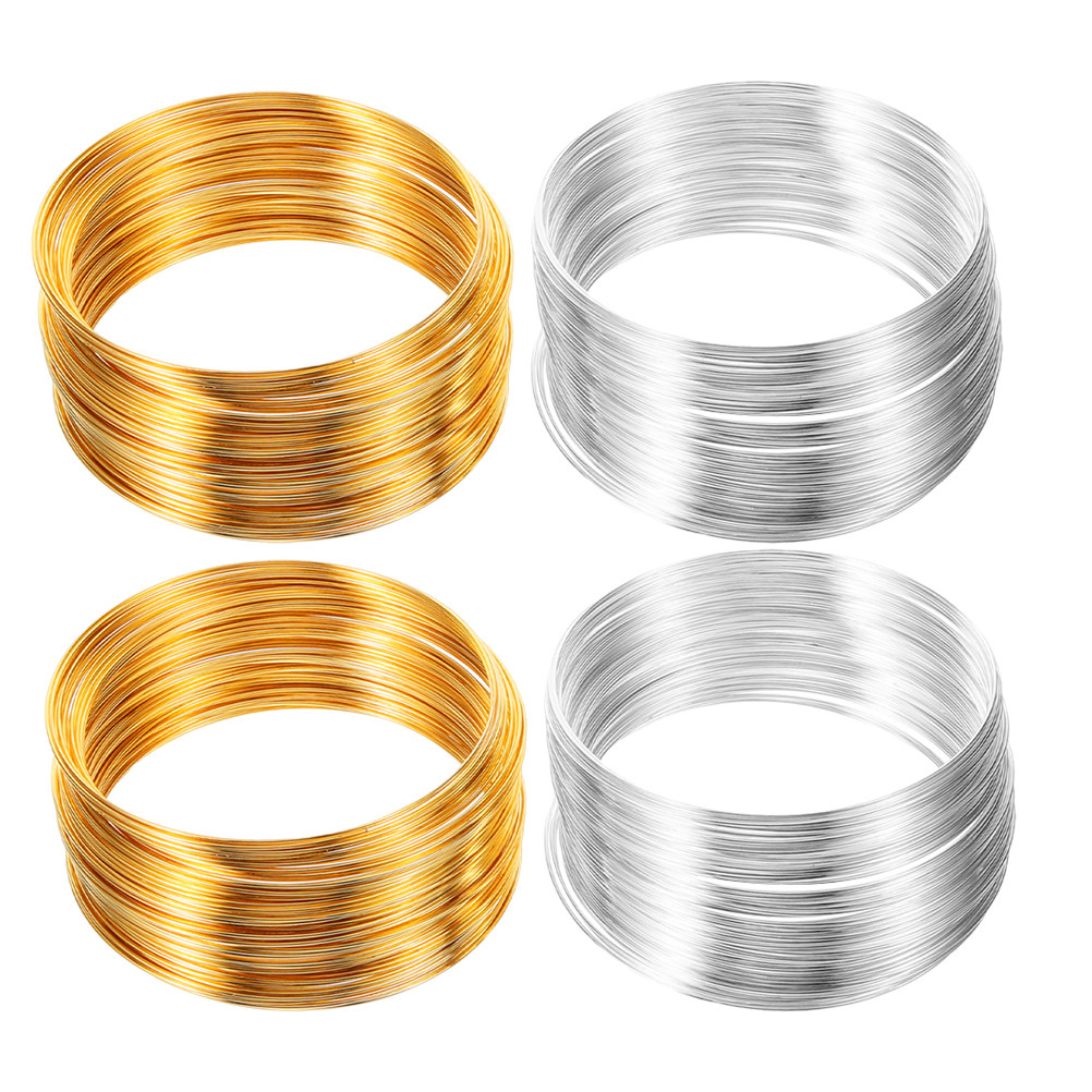 Memory Wire Bracelet - ลวดเมมโมรี่ 4 ม้วนสำหรับทำเครื่องประดับ ยืดหยุ่น ดัดโค้งได้ เหมาะสำหรับทำสร้อยข้อมือ
