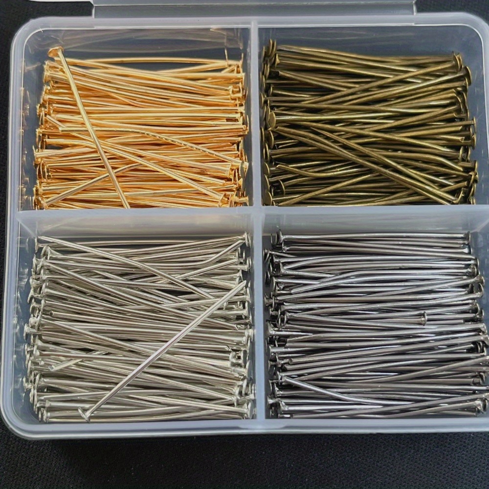 Jewelry Making Jig - หมุดหัวเหล็กแบบผสม 400 ชิ้น ขนาด 30 มม.