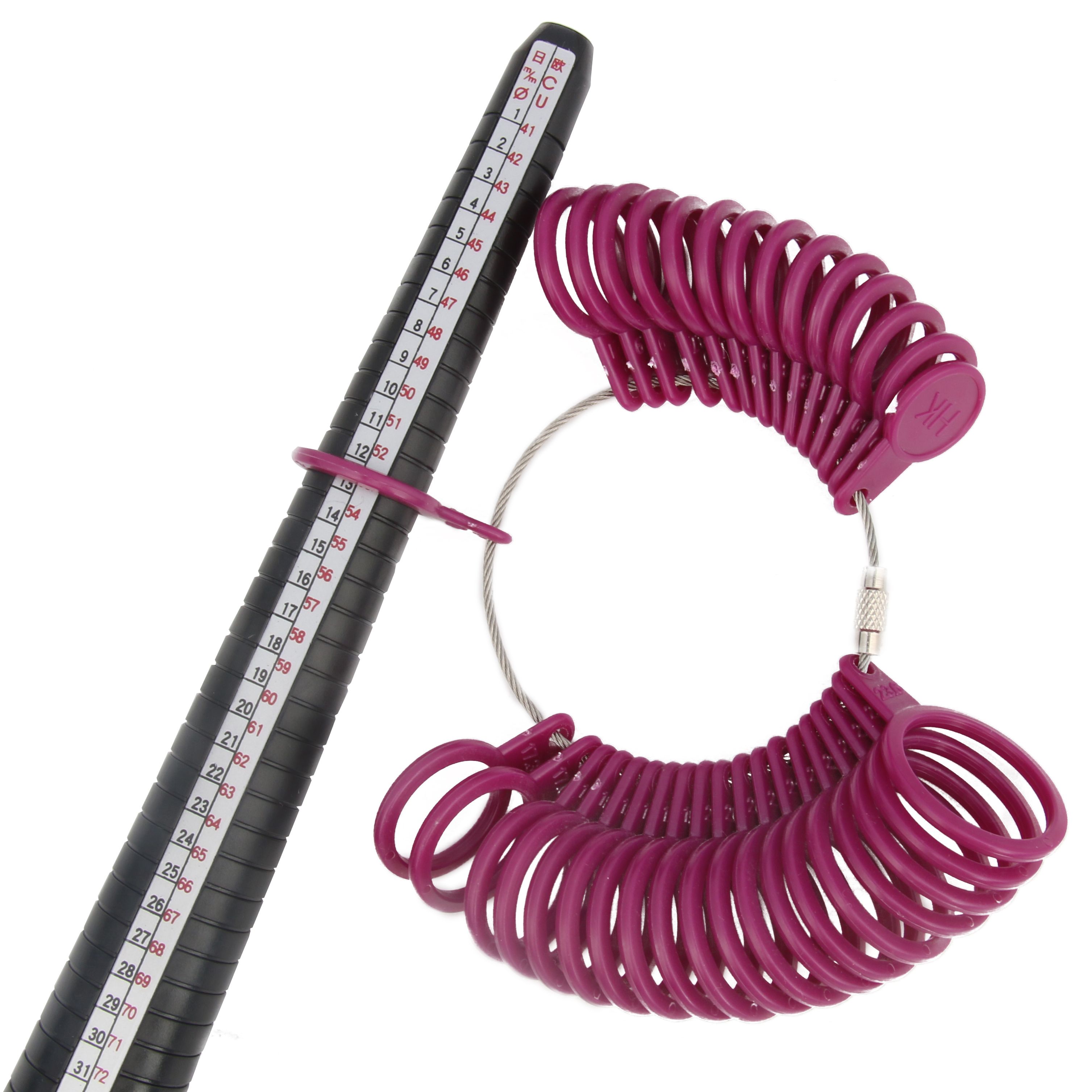 Jewelry Making Kit Professional - แหวนมืออาชีพขนาด Finder Mandrel เครื่องวัดนิ้วมือพลาสติกเครื่องประดับเครื่องมือแหวน Mandrel Stick