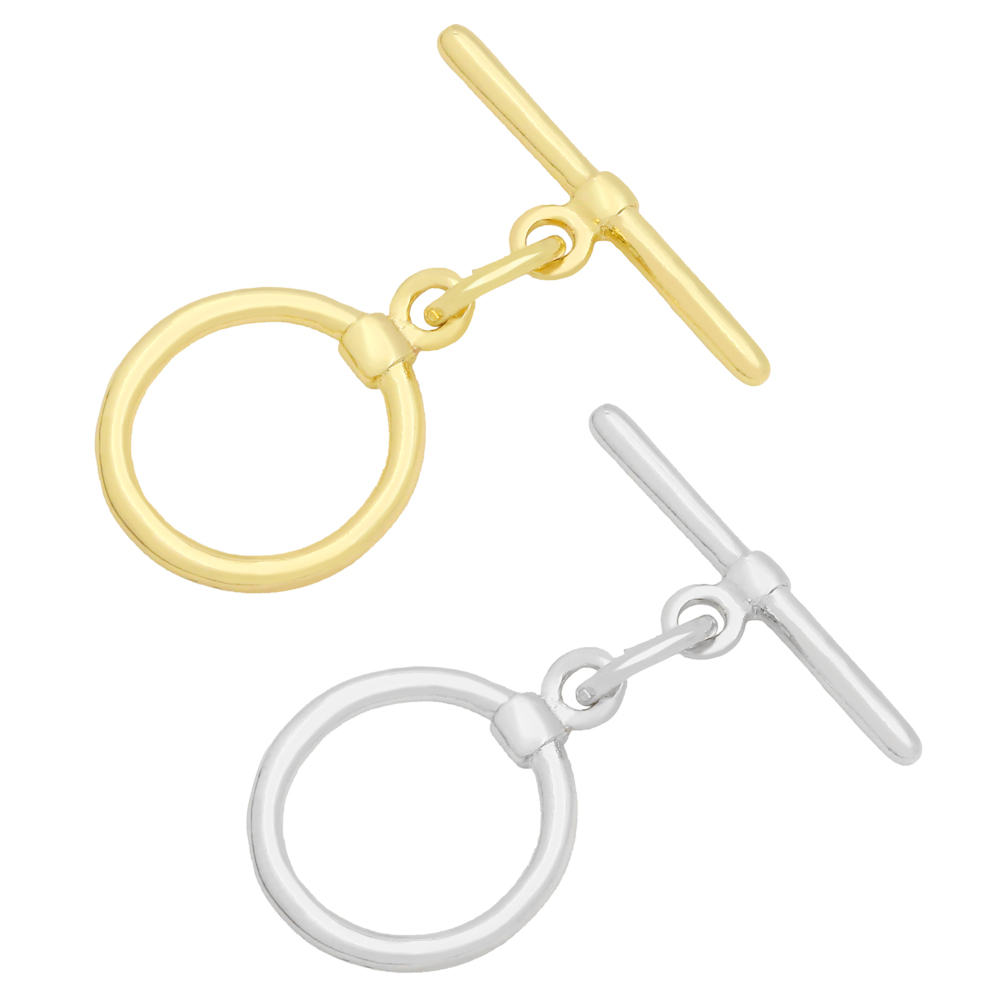 Toggle Clasp Gold - OCESRIO อินเทรนด์สลับรอบ Clasps สําหรับเครื่องประดับทําทองแท้ทองแดงชุบ Fastener Connectors