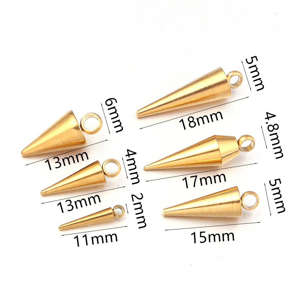 10PCS กรวยสแตนเลส Charms จี้ R - Jewelry Making For Adults บทวิจารณ์และราคา