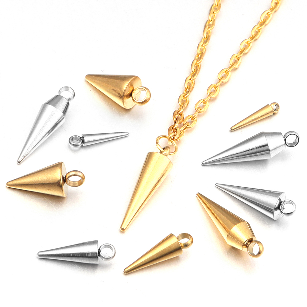 10PCS กรวยสแตนเลส Charms จี้ R - Jewelry Making For Adults บทวิจารณ์และราคา