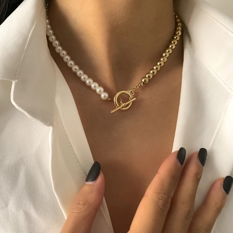 สร้อยคอไข่มุกเทียมมินาร์ คลาสส - Toggle Clasp Gold บทวิจารณ์และราคา