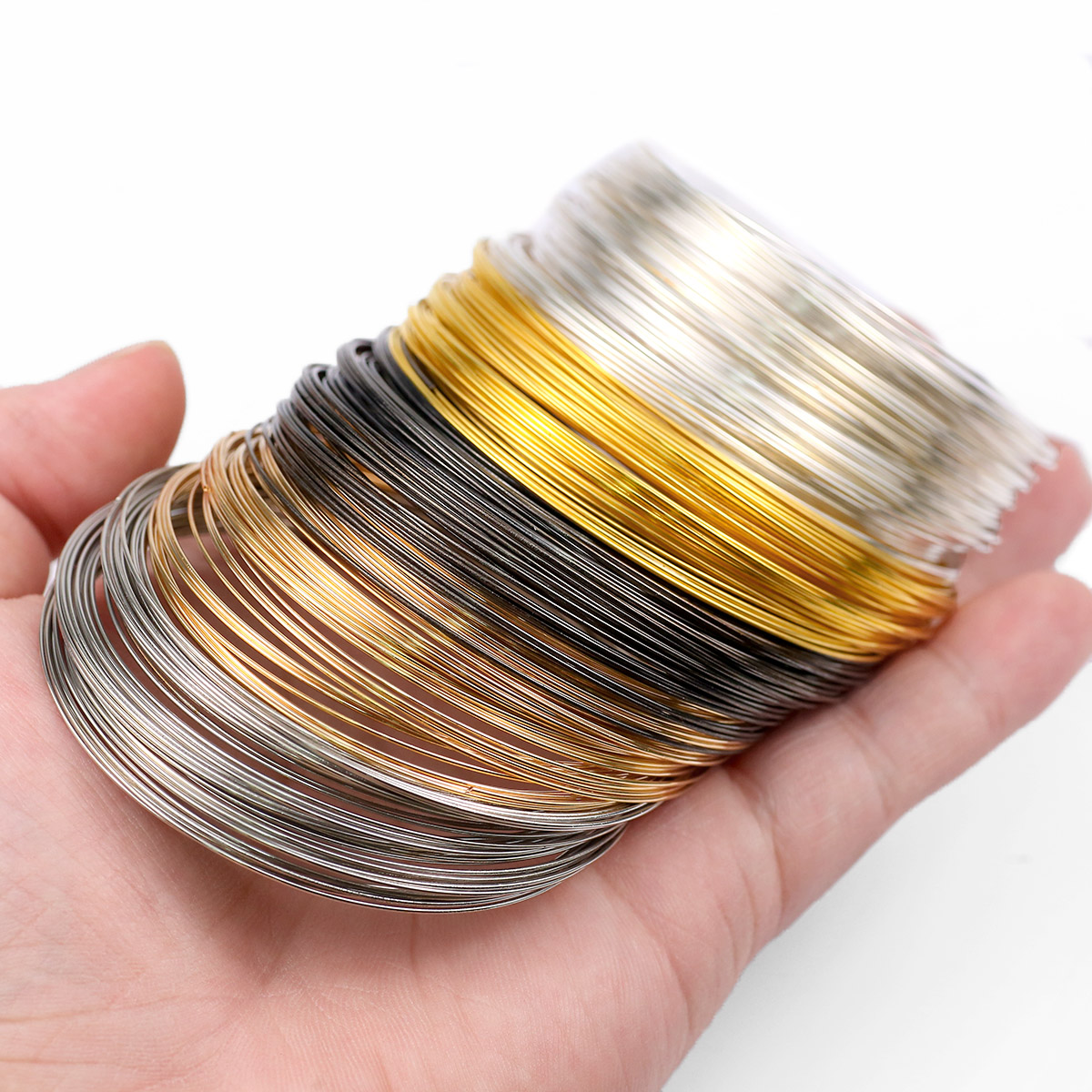50 ลูป/ล็อต 0.6 มม.ลวดเหล็กสำห - Memory Wire Bracelet บทวิจารณ์และราคา