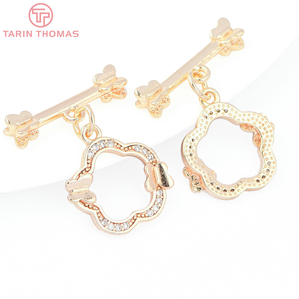 (8193) 4ชุด24K สีทองทองเหลืองก - Toggle Clasp Gold บทวิจารณ์และราคา