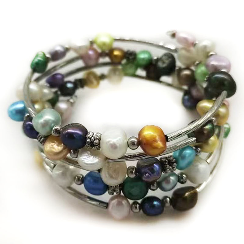 33 นิ้ว 7-8 มม.สายรุ้งธรรมชาติ - Memory Wire Bracelet บทวิจารณ์และราคา