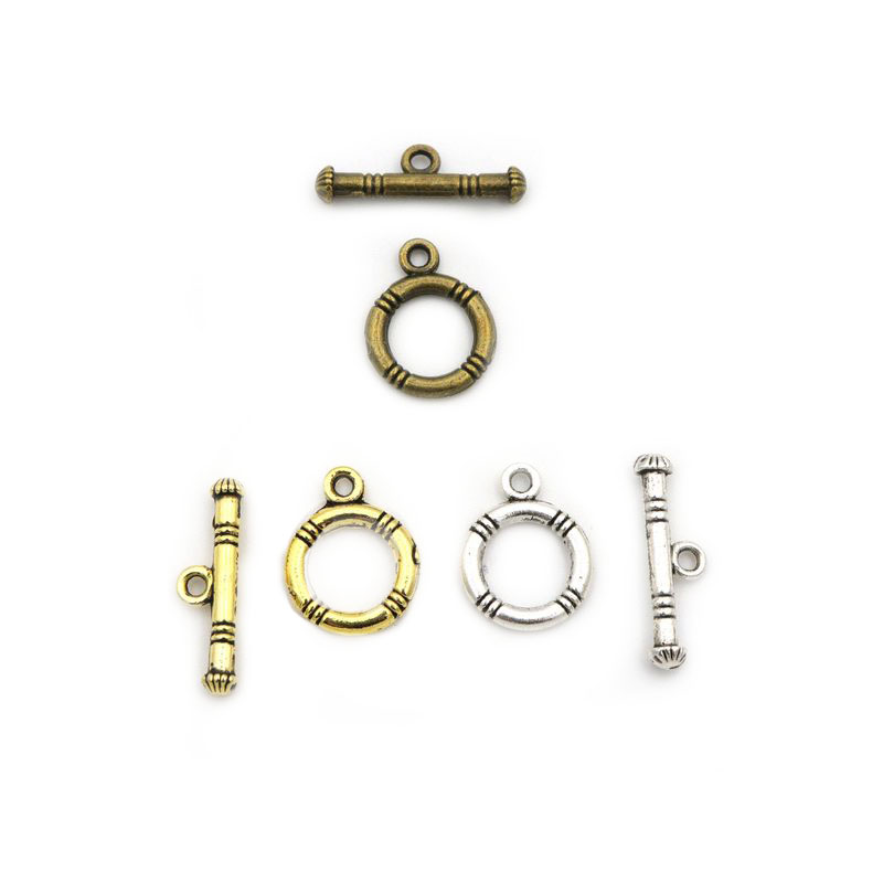 10ชุดทอง-เงินสีหัวใจดอกไม้ Fas - Toggle Clasp Gold บทวิจารณ์และราคา