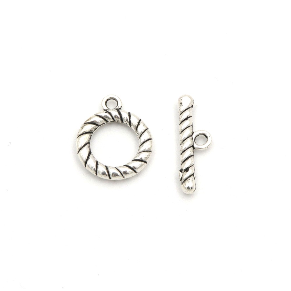 10ชุดทอง-เงินสีหัวใจดอกไม้ Fas - Toggle Clasp Gold บทวิจารณ์และราคา
