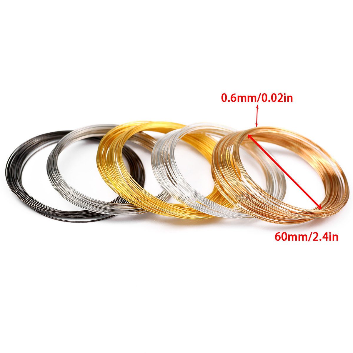 ลวดเหล็กม้วน 50 ม้วน/ชุด ขนาด  - Memory Wire Bracelet บทวิจารณ์และราคา