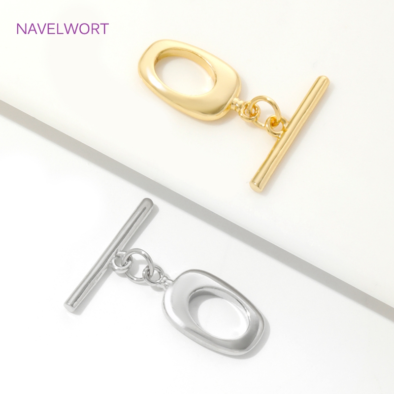 ทองเหลืองชุบทอง 18K ไม่สม่ําเส - Toggle Clasp Gold บทวิจารณ์และราคา