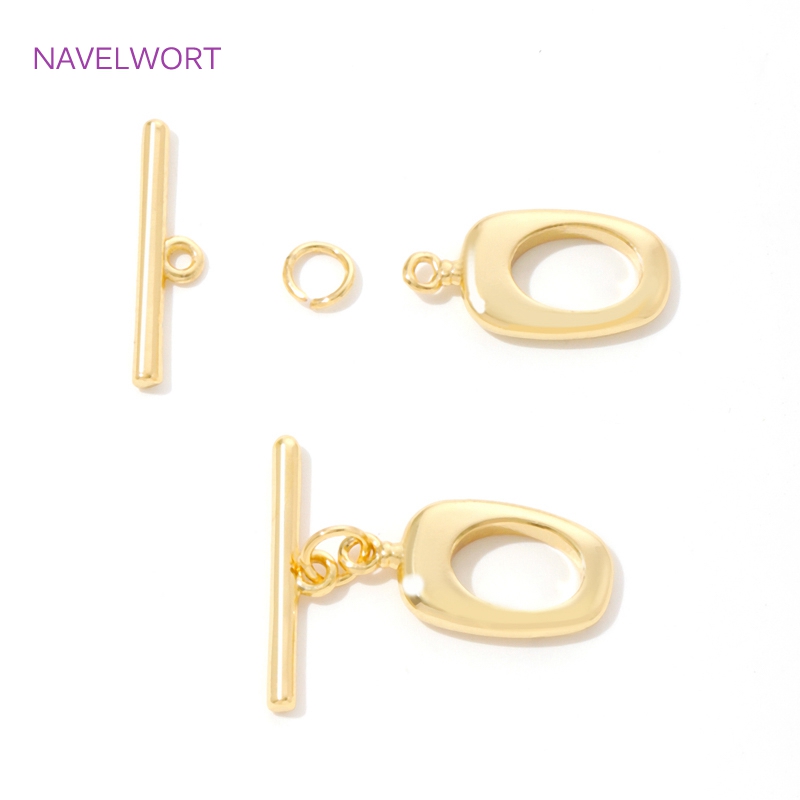 ทองเหลืองชุบทอง 18K ไม่สม่ําเส - Toggle Clasp Gold บทวิจารณ์และราคา