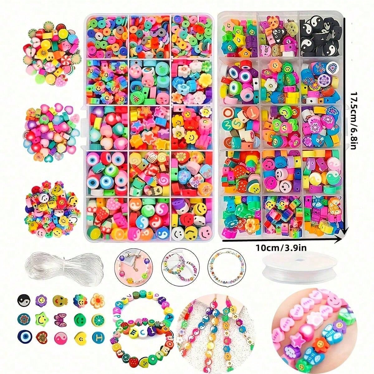 1450/1200/250 ชิ้นชุดลูกปัดดิน - Jewelry Making For Adults บทวิจารณ์และราคา