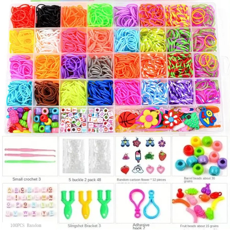 4300 ชิ้น+ ชุดยางรัดหลากสี 32  - Jewelry Making Beginners บทวิจารณ์และราคา
