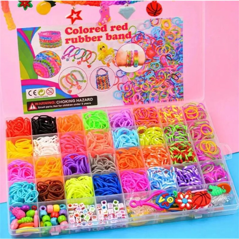 4300 ชิ้น+ ชุดยางรัดหลากสี 32  - Jewelry Making Beginners บทวิจารณ์และราคา