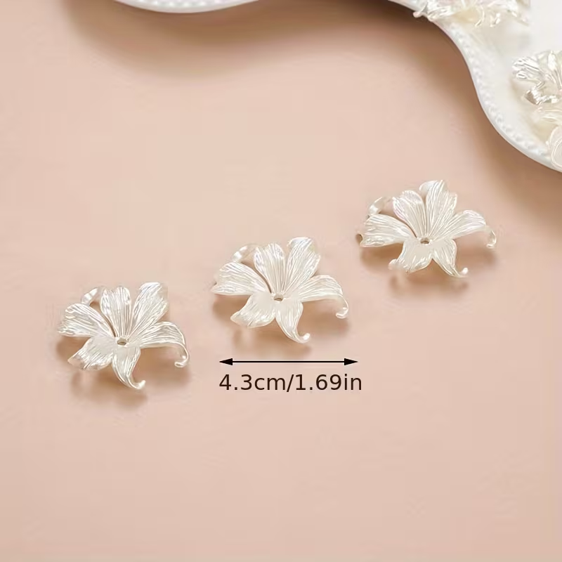 20 ชิ้น ลูกปัดรูปดอกไอริสสีขาว - Jewelry Making For Adults บทวิจารณ์และราคา