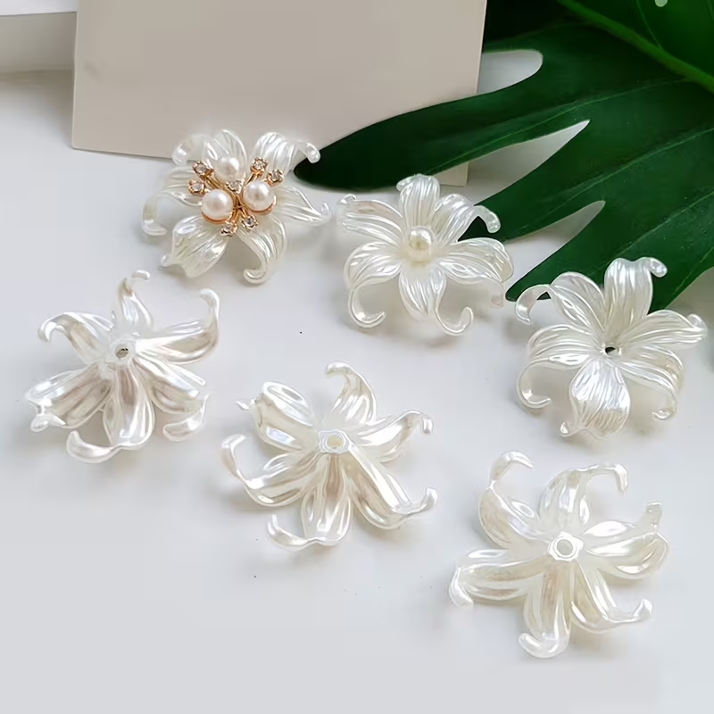 20 ชิ้น ลูกปัดรูปดอกไอริสสีขาว - Jewelry Making For Adults บทวิจารณ์และราคา