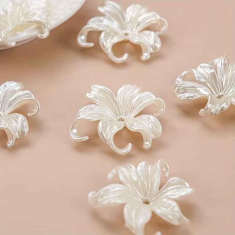 20 ชิ้น ลูกปัดรูปดอกไอริสสีขาว - Jewelry Making For Adults บทวิจารณ์และราคา