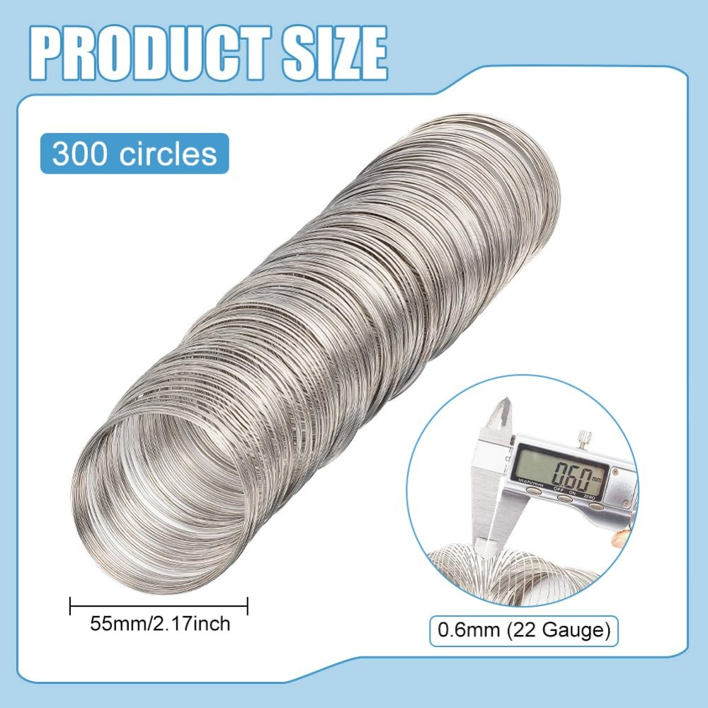 300 ห่วงเครื่องประดับลวดหน่วยค - Memory Wire Bracelet บทวิจารณ์และราคา