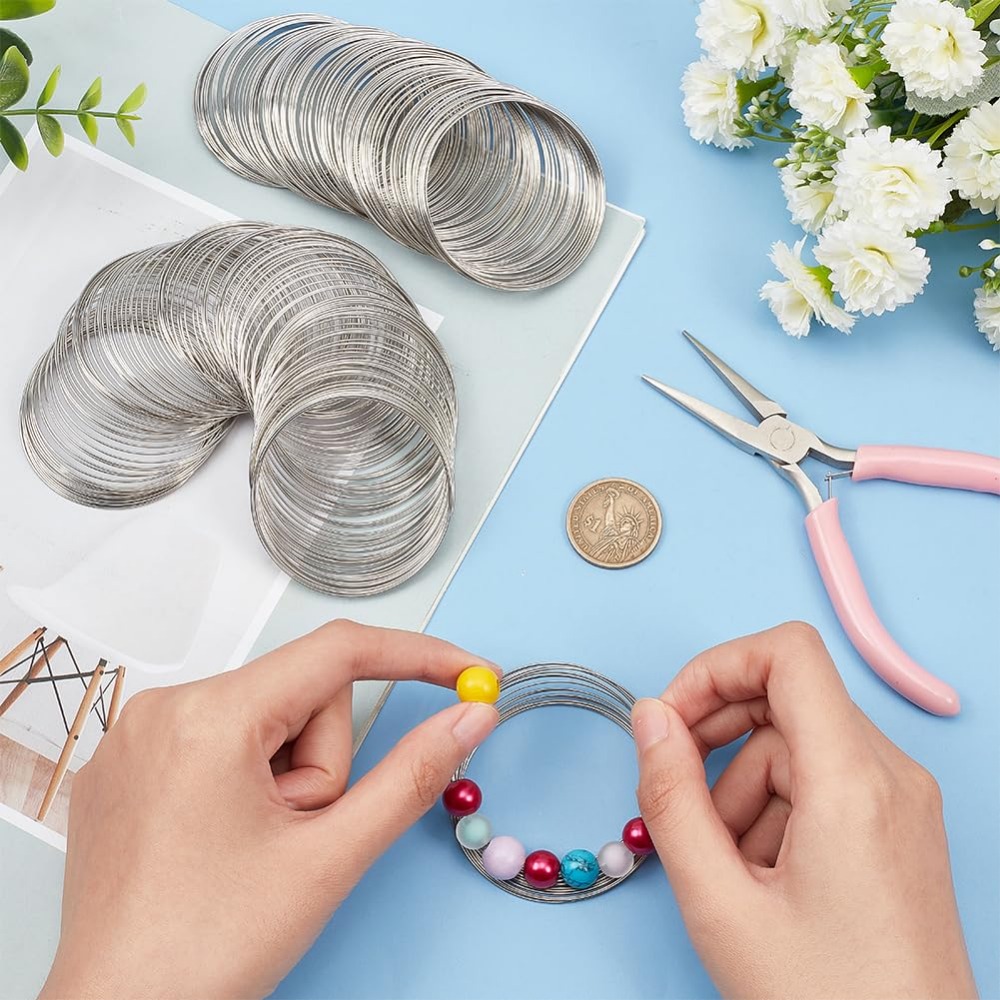 300 ห่วงเครื่องประดับลวดหน่วยค - Memory Wire Bracelet บทวิจารณ์และราคา