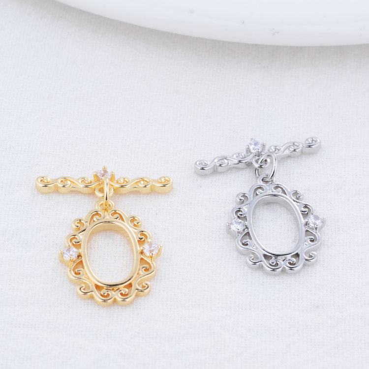 15*20มม.14K ทองชุบทองเหลือง Zi - Toggle Clasp Gold บทวิจารณ์และราคา