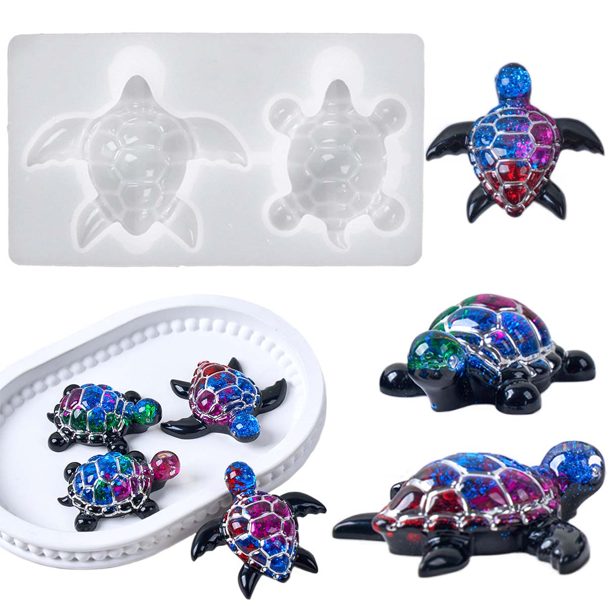 แม่พิมพ์ซิลิโคนรูปเต่าทะเล 3 ม - Jewelry Making Mold บทวิจารณ์และราคา
