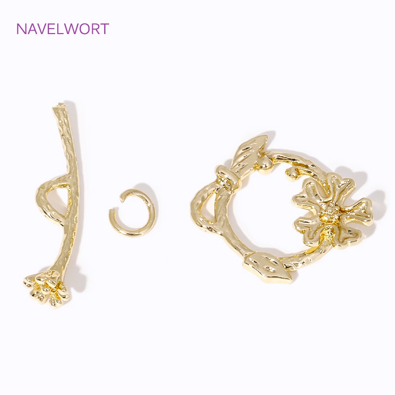 อินเทรนด์ 18K Gold Plated ดอกไ - Toggle Clasp Gold บทวิจารณ์และราคา