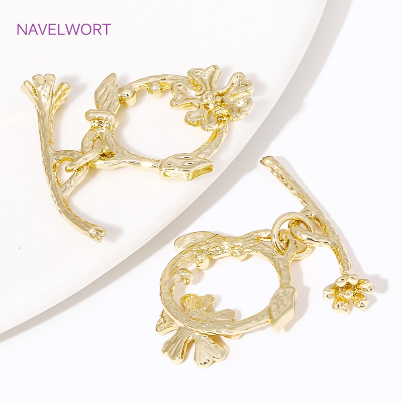 อินเทรนด์ 18K Gold Plated ดอกไ - Toggle Clasp Gold บทวิจารณ์และราคา