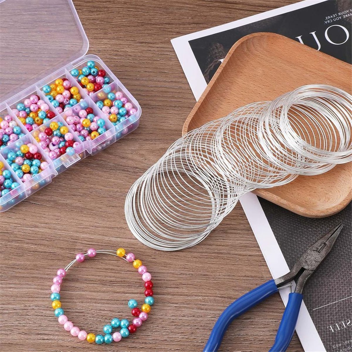 ลวดทำเครื่องประดับ A008 100 ลู - Memory Wire Bracelet บทวิจารณ์และราคา