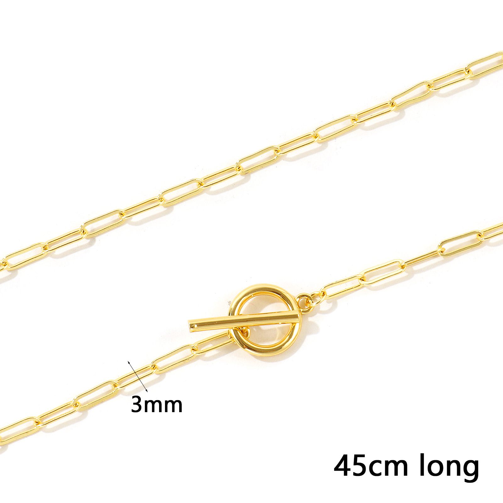 สร้อยคอแบบมินิมอลลิสต์ 1 เส้น  - Toggle Clasp Gold บทวิจารณ์และราคา