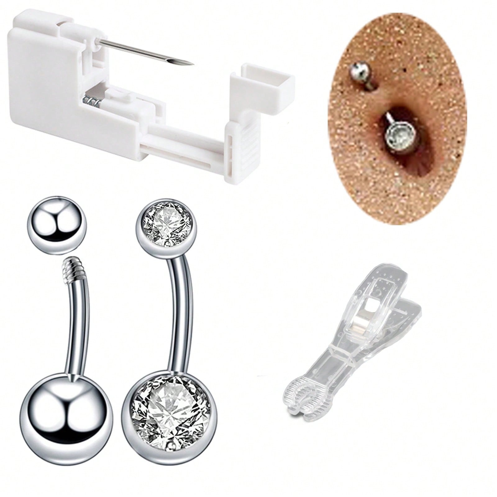 4 ชิ้น / ชุดชุดเจาะร่างกายมืออ - Jewelry Making Kit Professional บทวิจารณ์และราคา