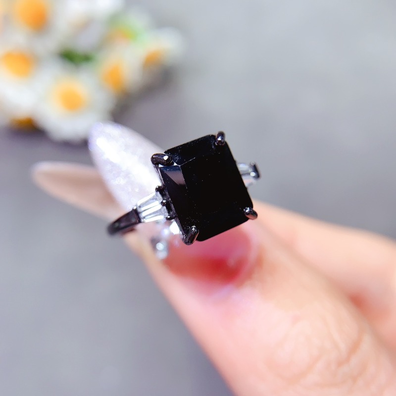 ธรรมชาติสี่เหลี่ยมผืนผ้าสีดํา  - Jewelry Making University บทวิจารณ์และราคา